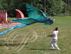 EAUZE (France - 32)  - FESTIVAL GALOP ROMAIN - démonstration de cerfs volants indonésiens : le dragon  