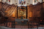 DUNES - église Sainte-Madeleine : rétable architecturé à niches du XVIIe siècle (style baroque)