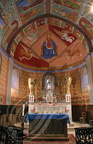 SAINT-CRÉAC - église Saint-Loup : le choeur (fresques de style gréco-byzantin du XVe siècle)