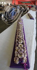 SAINT-CLAR - Fête de l'Ail - concours de tresses d'ail (tresse longue d'ail violet de 2 mètres)