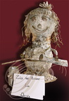SAINT-CLAR - Fête de l'Ail - conte "Jean de l'Ail" : maquette en peaux d'ail réalisée lors d'un atelier par les enfants de la médiathèque 