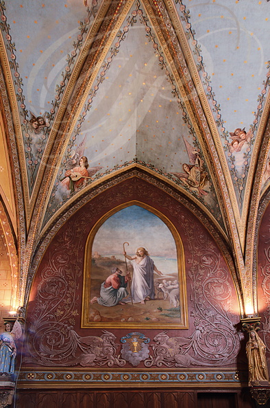 CASTET-ARROUY - église Sainte-Blandine (XVIe siècle) : décor peint par Paul Noël Lasseran originaire de Lectoure (fin XIXe siècle)