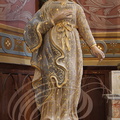 CASTET-ARROUY - église Sainte-Blandine (XVIe siècle) - le choeur : statue en bois doré polychrome de sainte Blandine