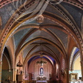 SAINT-ANTOINE-de-PONT-d'ARRATZ - église Saint-Antoine le Grand (Saint Antoine du Désert) - la nef et ses croisées d'ogives peintes