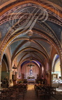 SAINT-ANTOINE-de-PONT-d'ARRATZ - église Saint-Antoine le Grand (Saint Antoine du Désert) - la nef et ses croisées d'ogives peintes