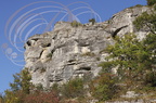 ROCAMADOUR - falaise calcaire dominant la vallée de l'Alzou