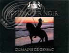 CONDOM - Domaine de GENSAC : étiquette "Chevalier Noir" (Tannat élevé en barrique - 17°)