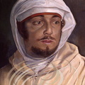 RABAT - Mausolée Mohammed V : portrait 18, par V. Zveg, du sultan Moulay Abdelaziz (règne : 1894-1908) Dynastie Alaouite