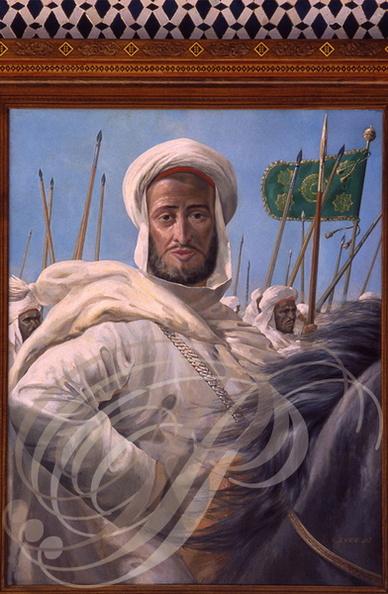 RABAT_Mausolee_Mohammed_V_portrait_par-V.-Zveg-du_sultan_Moulay_Cherif_regne_1631_1632_-fondateur_de_la_Dynastie_Alaouite.jpg
