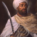 RABAT - Mausolée Mohammed V : portrait  3, par V. Zveg, du sultan Moulay Rachid (règne : 1664-1672) Dynastie Alaouite