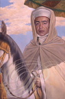 RABAT - Mausolée Mohammed V : portrait 22, par V. Zveg, du roi Hassan II (règne : 1961-1999) Dynastie Alaouite