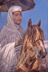 RABAT - Mausolée Mohammed V : portrait 21, par V. Zveg, du sultan Mohammed V (règne : 1927-1961) Dynastie Alaouite