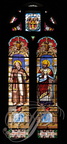 LECTOURE - Cathédrale Saint-Gervais et Saint-Protais : chapelle Saint-Antoine (vitraux de Goussard réalisés en 1853, représentant saint Antoine et saint Clair)