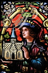 LECTOURE - Cathédrale Saint-Gervais et Saint-Protais : chapelle de la Sainte Famille (vitraux de l'Ancien Testament : l'Arbre de Jessé - détail)
