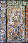 KAIROUAN - La Mosquée du Barbier : détail de céramique murale