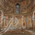 PANJAS - église Saint-Laurent : le choeur (peintures médiévales du XIIe siècle restaurées en 1892 par Marcelin Labedan)