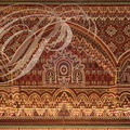 MARRAKECH - palais de la STINIYA : décors de zouak (bois peint) et mouqarnas