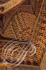 MARRAKECH - palais de la STINIYA : mouqarnas en bois zouaké dans l'écoinçon de la coupole de l'entrée