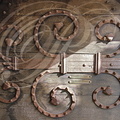 ROCAMADOUR - le sanctuaire : chapelle Saint-Louis (détail d'une ferrure ornant la porte) 
