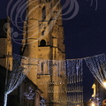 LECTOURE - les nuits de lumières :  clocher de la cathédrale Saint-Gervais et Saint Protais