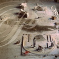 MOSQUÉE HASSAN II - 0 - le chantier en 1990 : assemblage des décors au sol