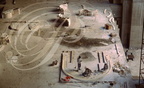 MOSQUÉE HASSAN II - 0 - le chantier en 1990 : assemblage des décors au sol