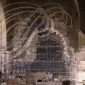 MOSQUÉE HASSAN II - 0 - le chantier en 1991 : échafffaudages dans la salle de prière  
