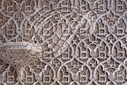 TÉLOUET - KASBAH du GLAOUI : décors en gebs polychrome sur un mur