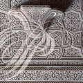 TÉLOUET - KASBAH du GLAOUI : décors en gebs polychrome sur un mur
