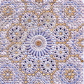  CASABLANCA - PALAIS ROYAL -  Dar Ouma : décors en gebs peint et doré - au centre : une étoile à 24 branches