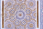  CASABLANCA - PALAIS ROYAL -  Dar Ouma : décors en gebs peint et doré - au centre : une étoile à 24 branches