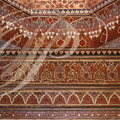 MARRAKECH - Palais de la Bahia : alcove décorée de bois peint (zouack) et sculpté (mouqarnas)