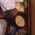 FANTASIA (Maroc) - vêtement du cavalier : les bottes en cuir brodé de fils d'or