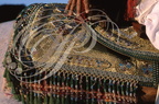 FANTASIA (Maroc) - harnachement : tapis de selle brodé aux fils d'or 