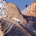 FANTASIA (Maroc) - harnachement : selle et tapis de selle brodés de fils d'or
