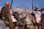 FANTASIA (Maroc) - CHEVAUX BARBES harnachés et leur cavalier