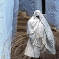 CHEFCHAOUENNE (Maroc) - femme en haïk 