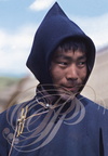 CHINE (MONGOLIE INTÉRIEURE) - ouest du Grand Khingan : nomade de la steppe, gardien de chevaux (portrait)  