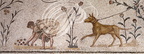 TUNIS - musée du BARDO : salle de Dougga (le triomphe de Neptune et les quatre saisons : détail) 