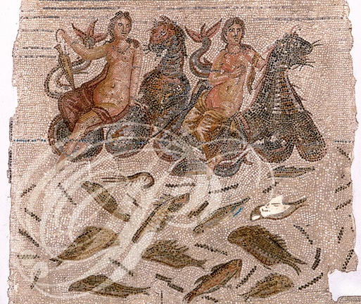 TUNIS - musée du BARDO : salle d'Ulysse (détail) 