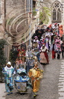 AUVILLAR - CARNAVAL DE VENISE 2015 - défilé depuis l'église