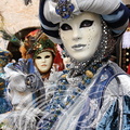 CARNAVAL DE VENISE 2015 - portrait (masque au turban bleu et gris)