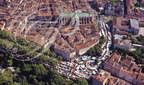MONTAUBAN (France - 82) - le marché, les allées du consul Dupuy et  la cathédrale (vue aérienne)