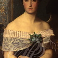 MONTAUBAN - MUSÉE INGRES : portrait de madame de Lamartine (Mary Ann Elisa Birch, épouse d'Alphonse de Lamartine, réalisé par Jean-Auguste-Dominique Ingres en 1849