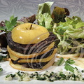 Salade de BOUDIN à l'AIL frit de Lautrec et aux pommes (L'Hostellerie du Parc de Claude Izard aux Cabannes - 81)