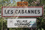 LES CABANNES - panneau du "Village gourmand" et des "Cuisineries gourmandes"