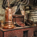 Distillerie DENOIX à Brive-la-Gaillarde (19) -  l'alambic et le four à charbon