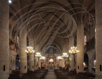 GRENADE - église Notre-Dame de l'Assomption : la nef et la voûte en croisées d'ogives