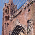 GRENADE - église Notre-Dame-de-l'Assomption : le clocher et le porche