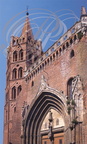 GRENADE - église Notre-Dame-de-l'Assomption : le clocher et le porche